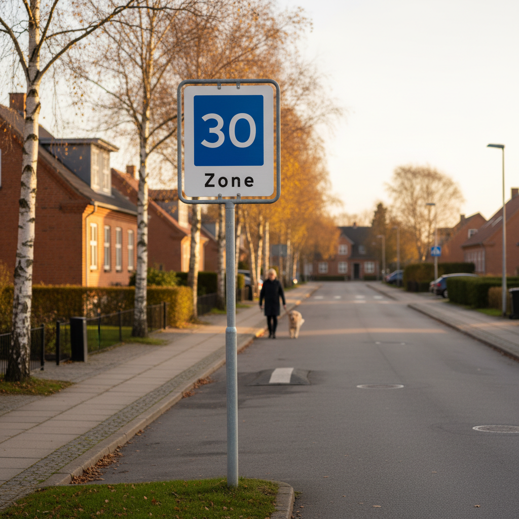 E53 - Område med fartdæmpning skilt - Billede 5