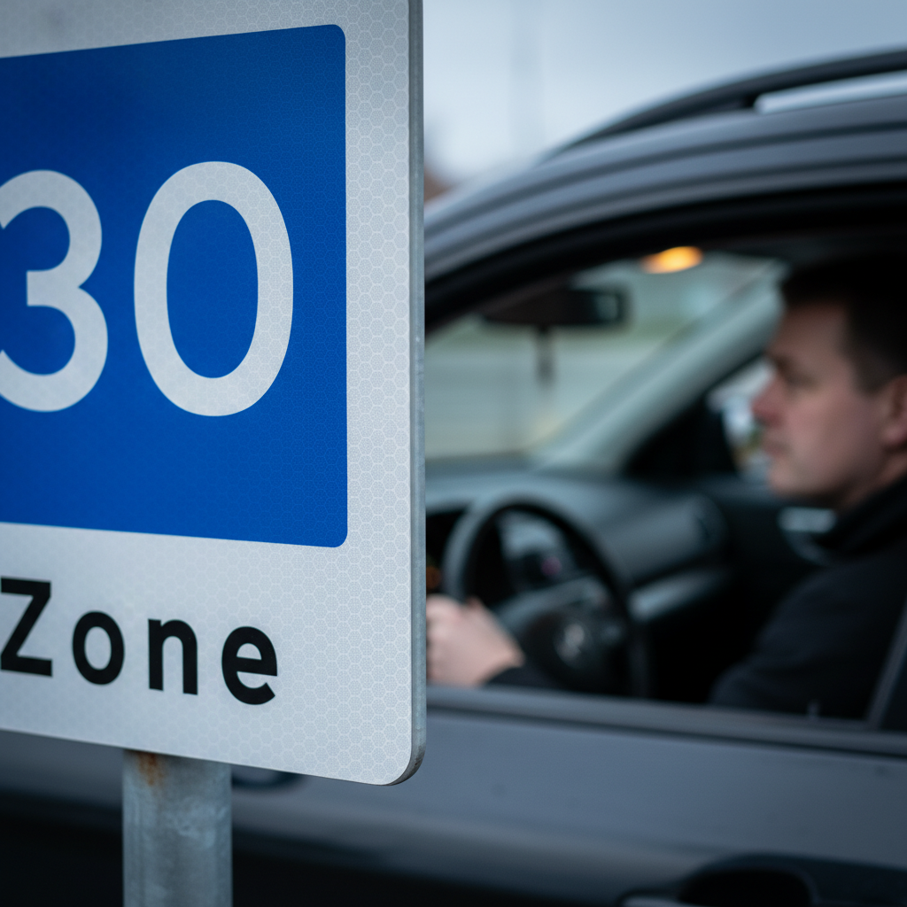 E53 - Område med fartdæmpning skilt - Billede 4