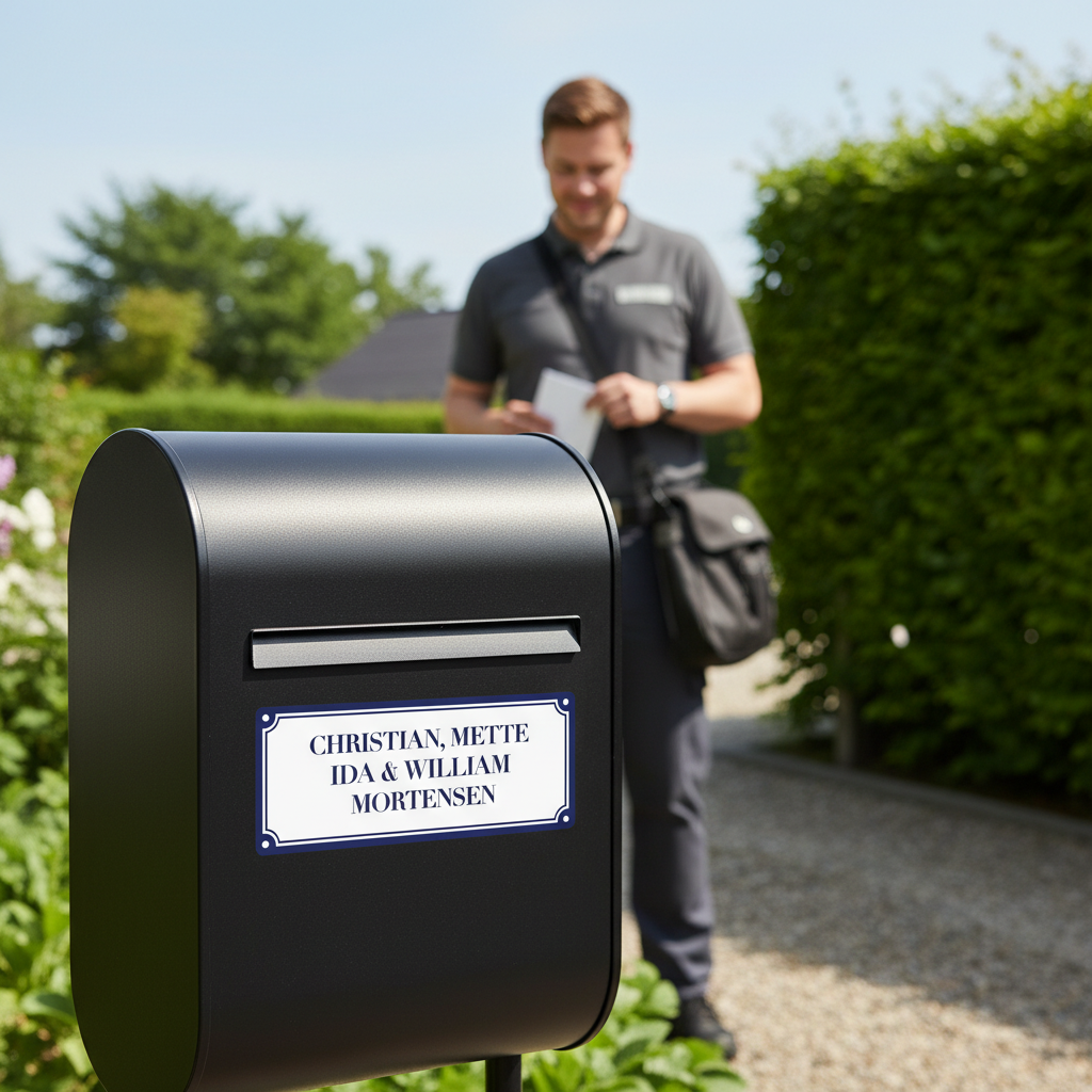 Dørskilt nostalgi white blue - Billede 5