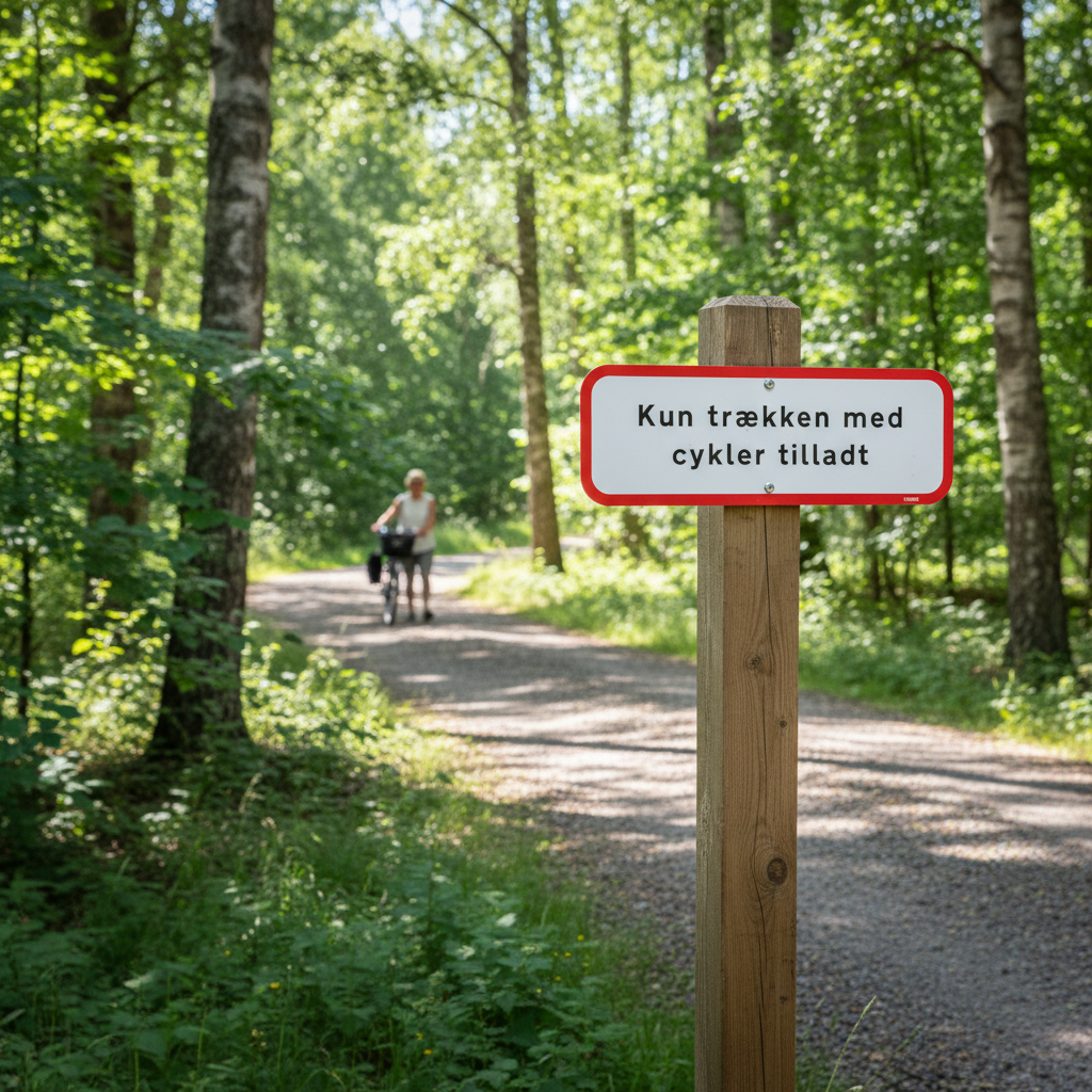 Kun trækken med cykler tilladt skilt - Billede 5
