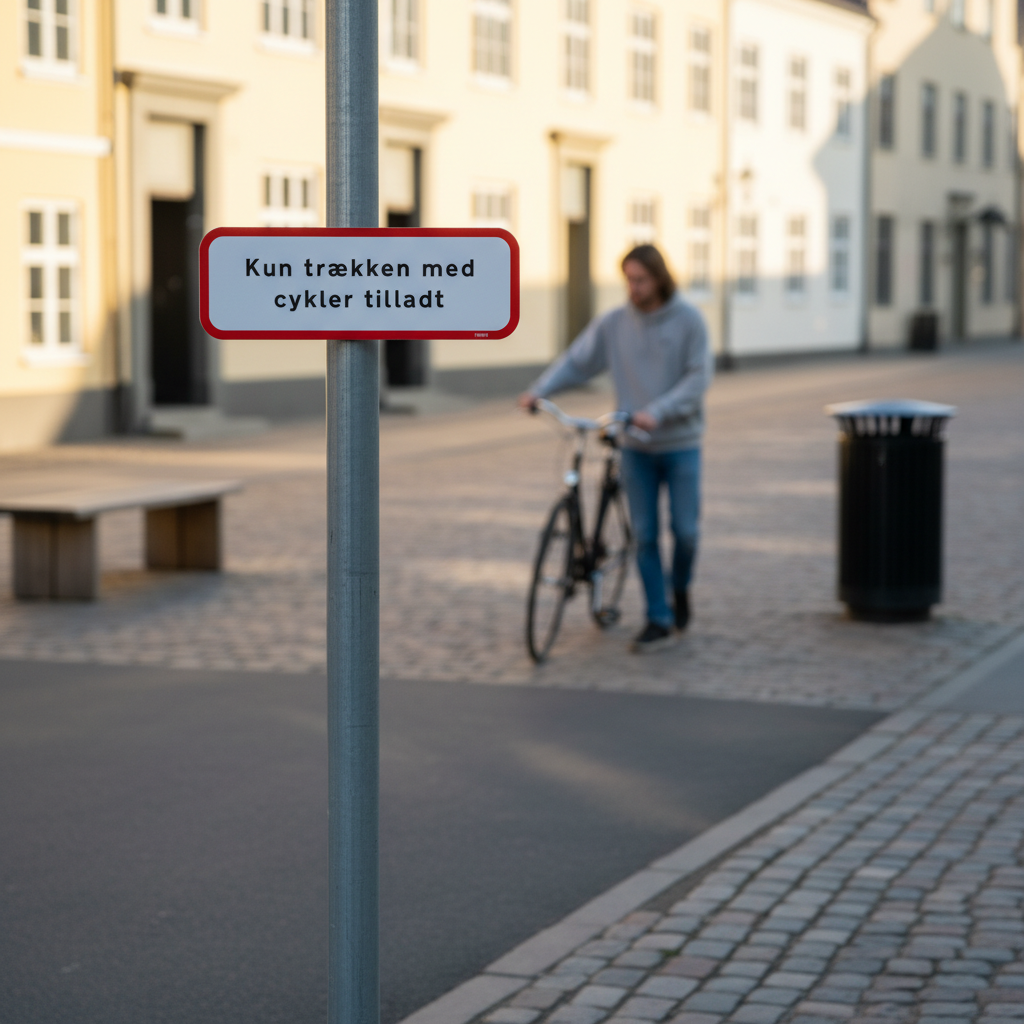 Kun trækken med cykler tilladt skilt - Billede 2
