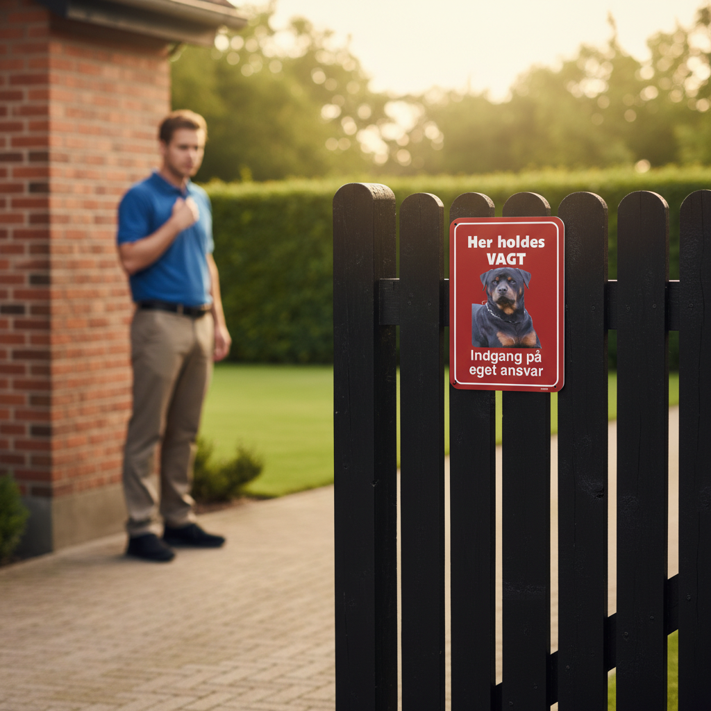 Hundeskilt - Her holdes vagt Indgang på eget ansvar - Billede 4