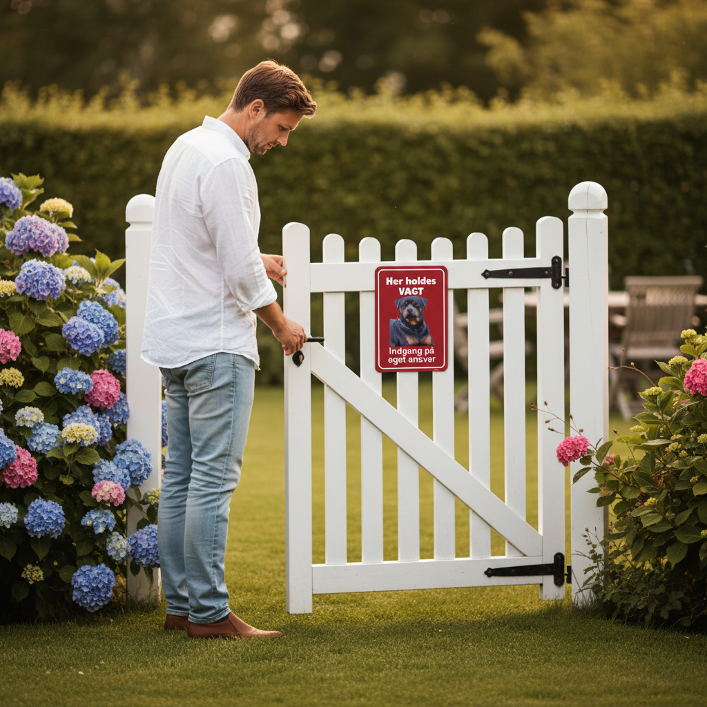 Hundeskilt - Her holdes vagt Indgang på eget ansvar - Billede 2
