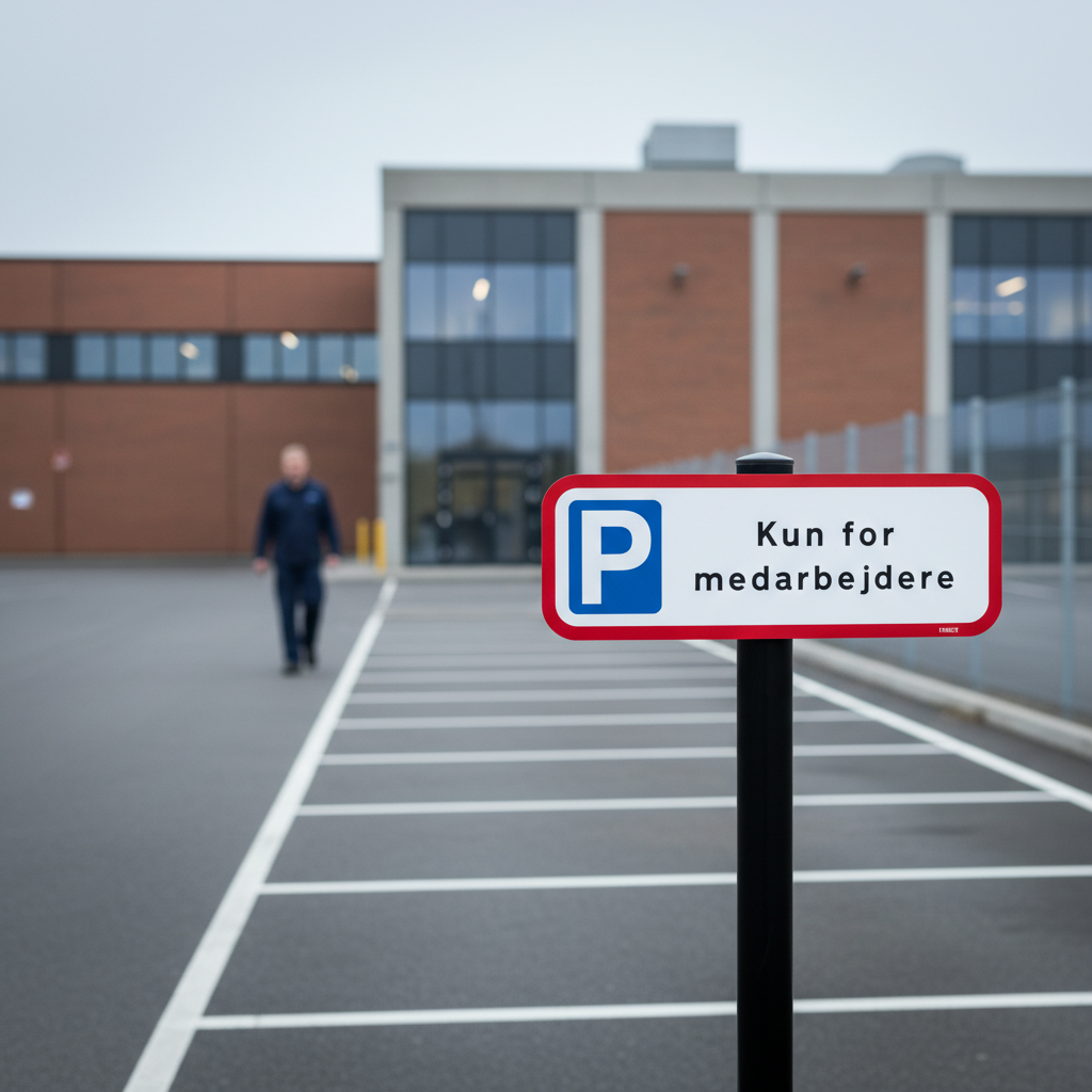 Parkering kun for medarbejdere skilt - Billede 4