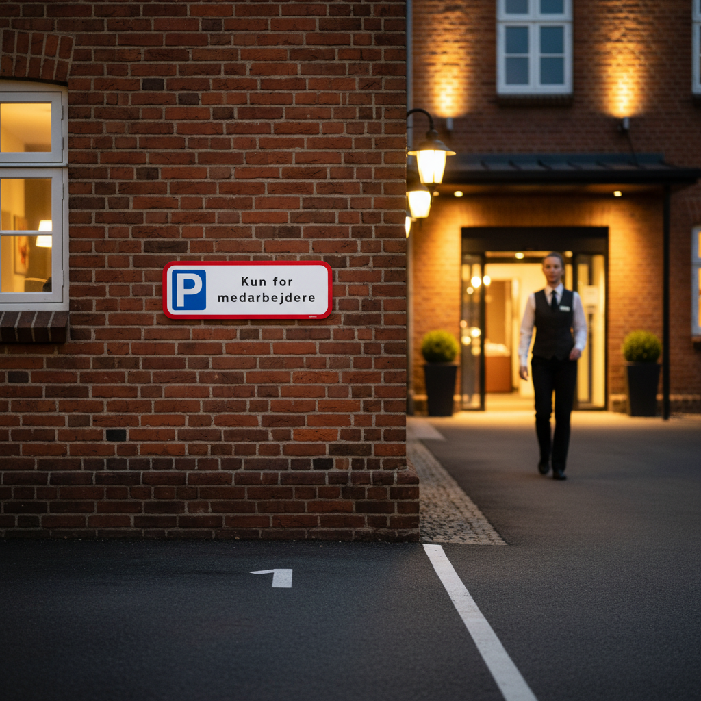 Parkering kun for medarbejdere skilt - Billede 5