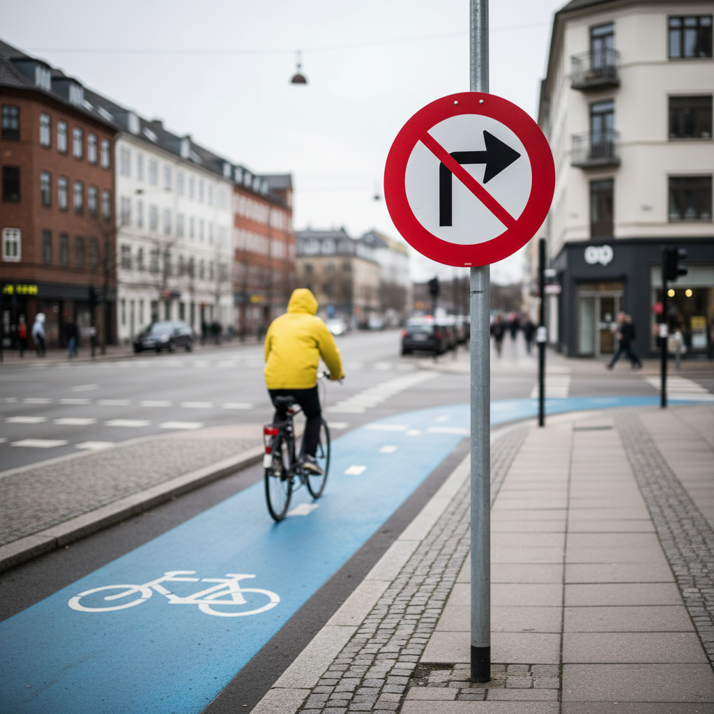 C11h Højresving forbudt skilt - Billede 8