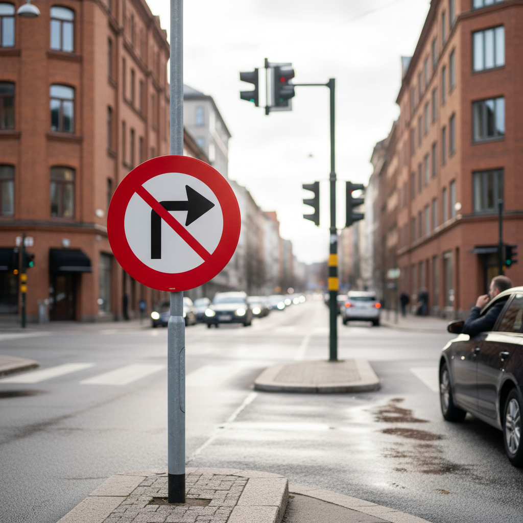 C11h Højresving forbudt skilt - Billede 6