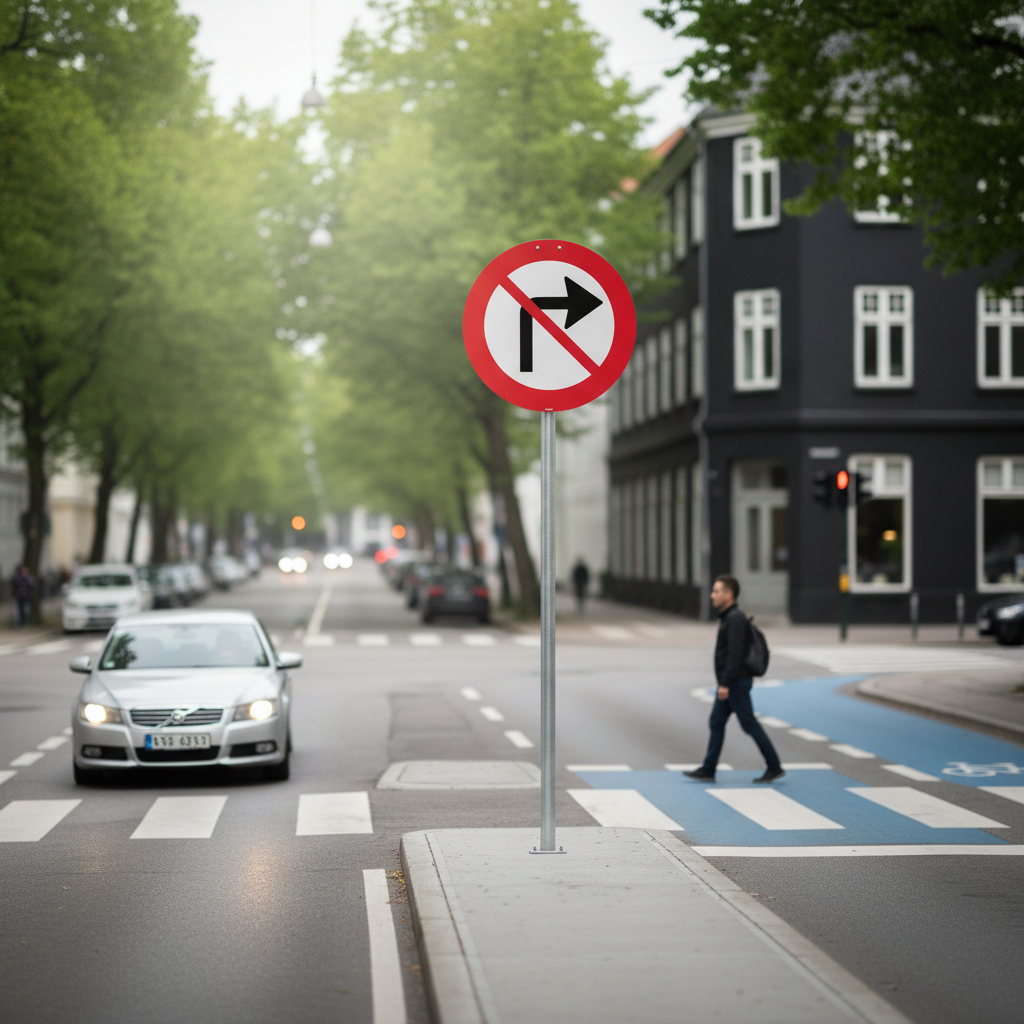 C11h Højresving forbudt skilt - Billede 4