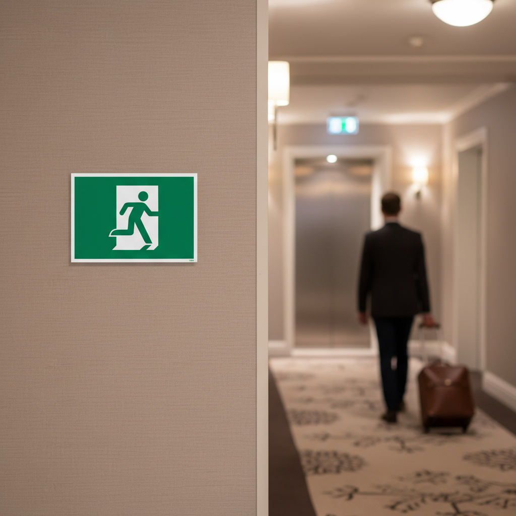 Flugt vej med højre skilt - Billede 4