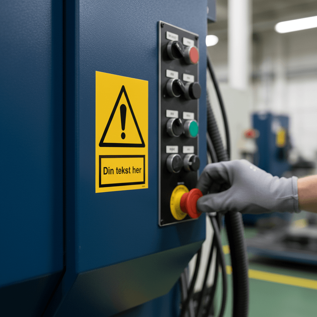 Design-selv gult advarselsskilt - Billede 5