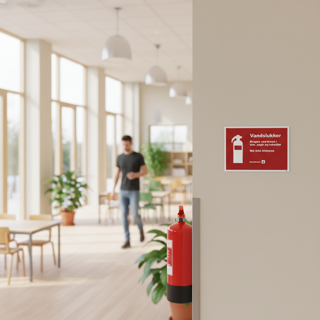 Vandslukker - Bruges ved brand i... skilt - Billede 2