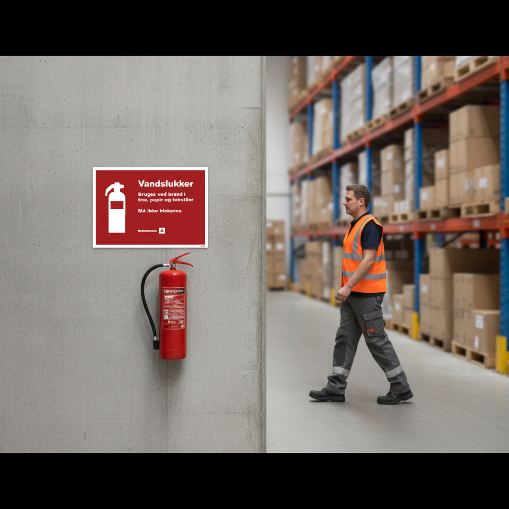 Vandslukker - Bruges ved brand i... skilt - Billede 3