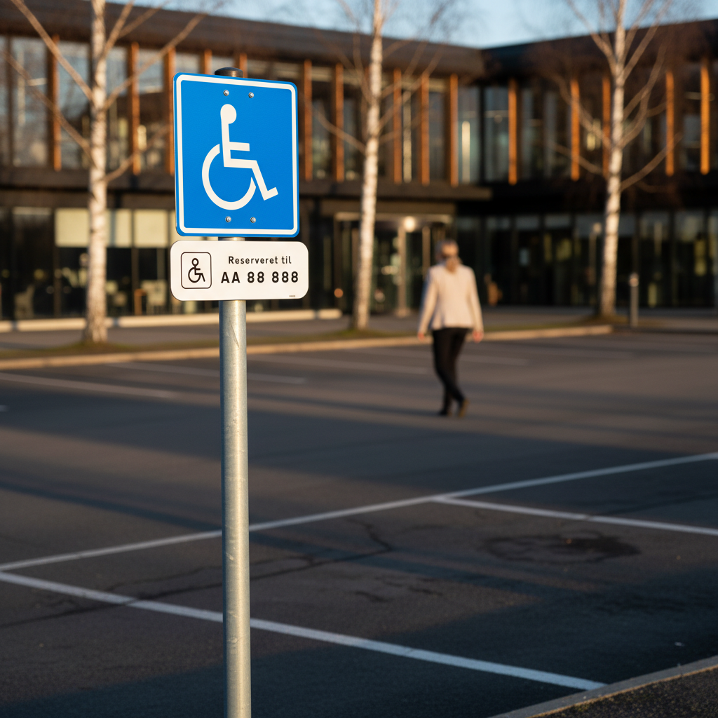 Handicap parkering Reserveret til nummerplade skilt - Billede 4