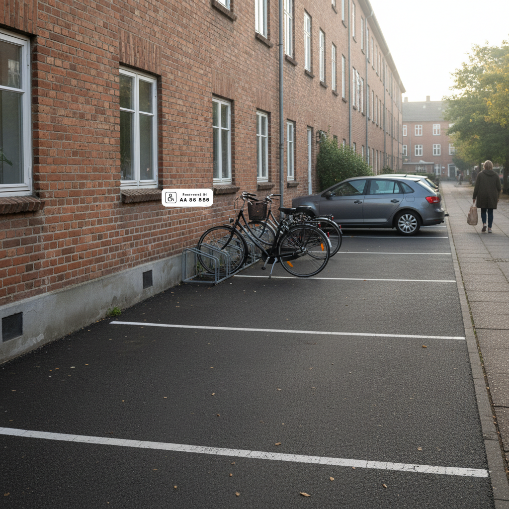 Handicap parkering Reserveret til nummerplade skilt - Billede 3