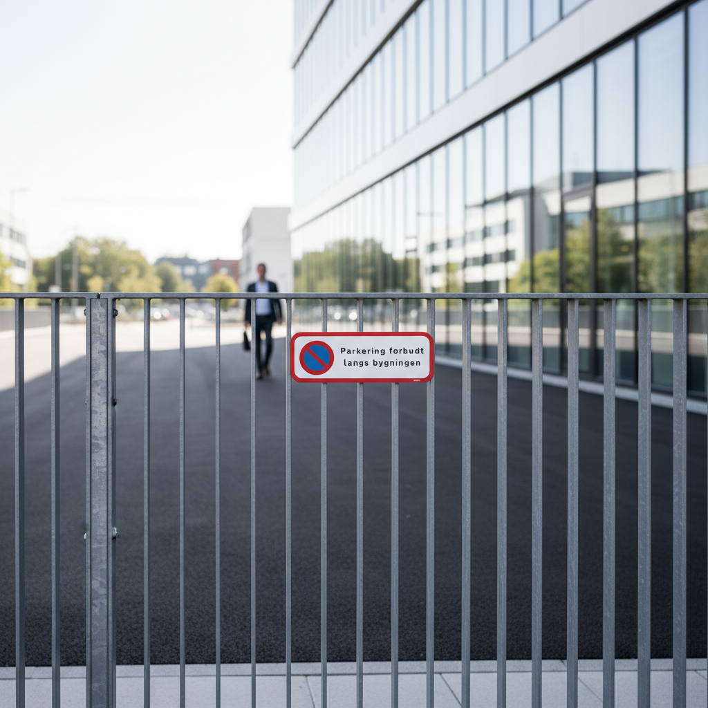 Parkering forbudt langs bygningen skilt - Billede 4