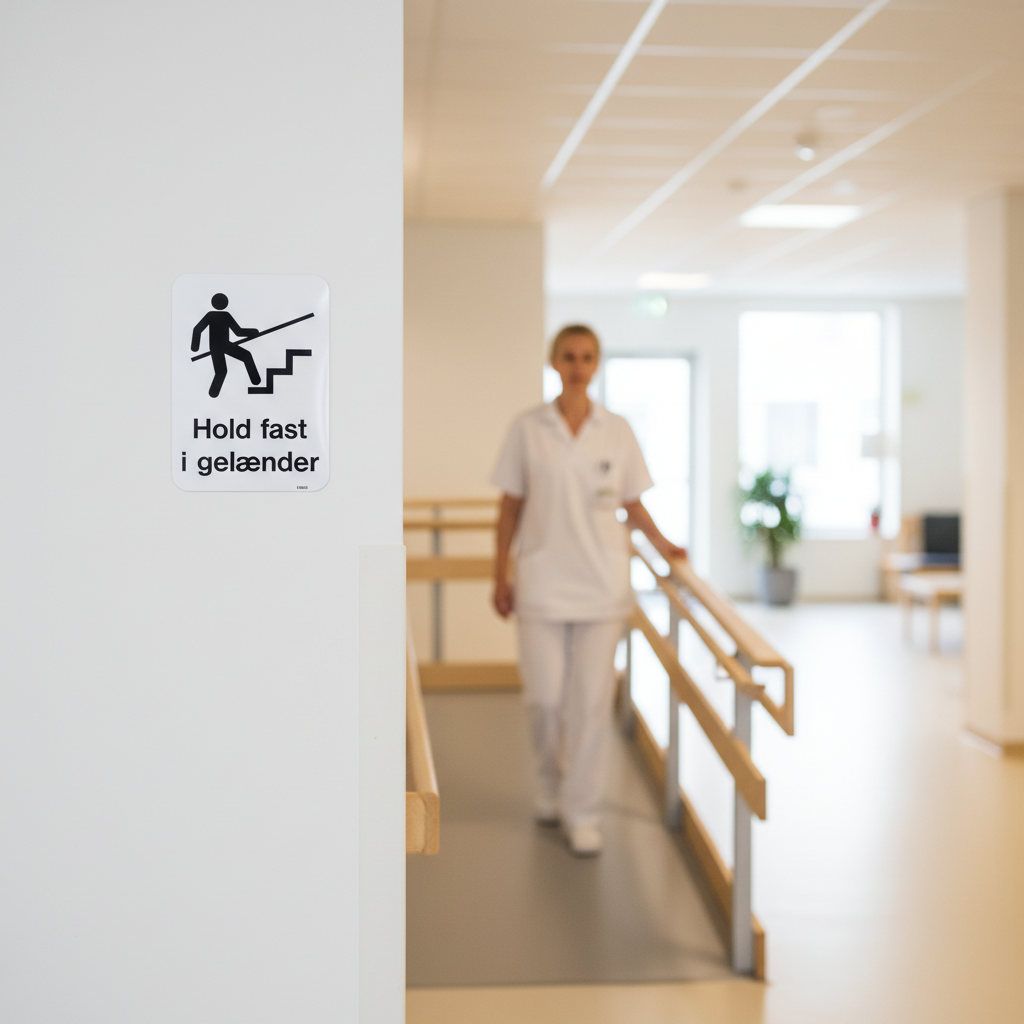 Hold fast i gelænderet Hvid skilt - Billede 4