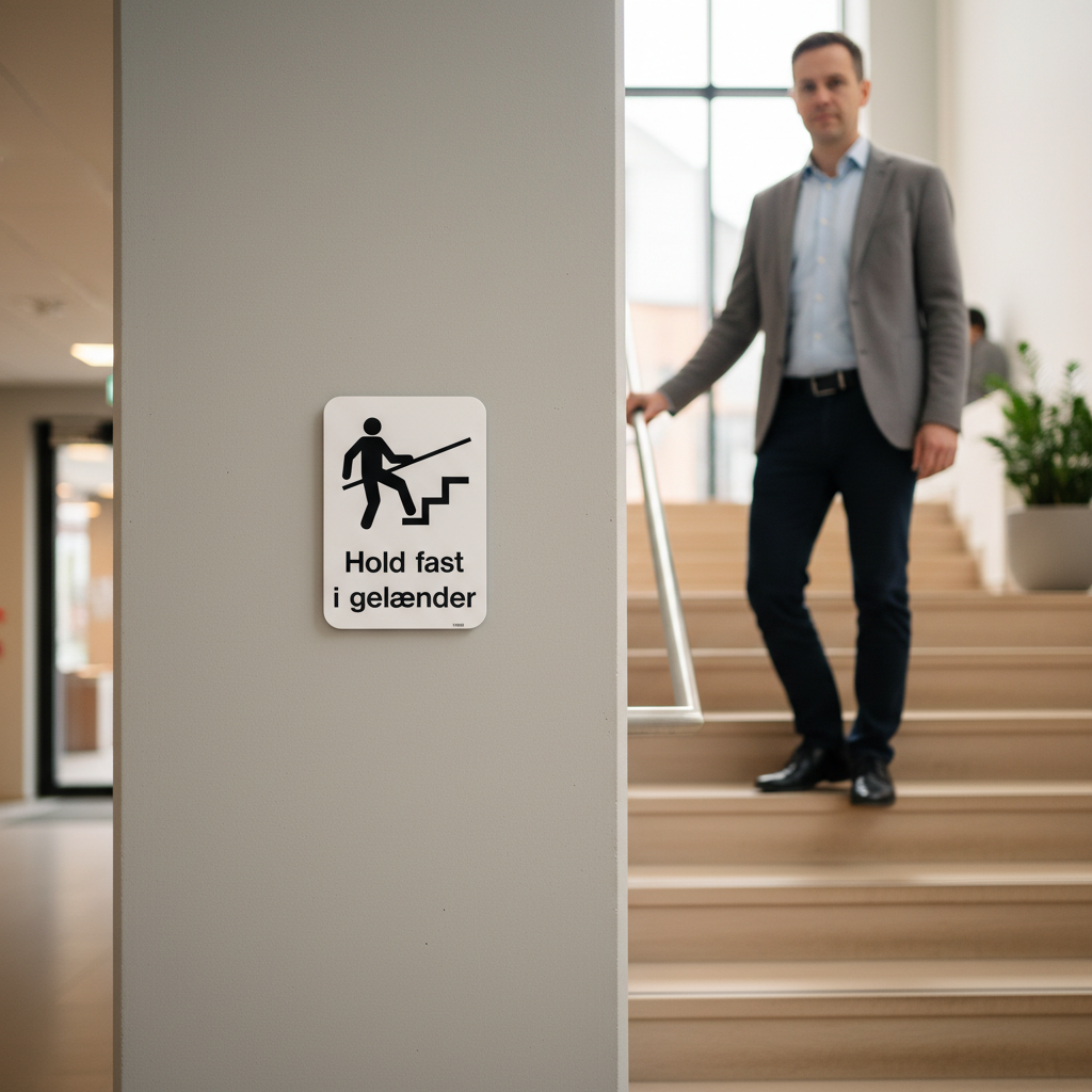 Hold fast i gelænderet Hvid skilt - Billede 5