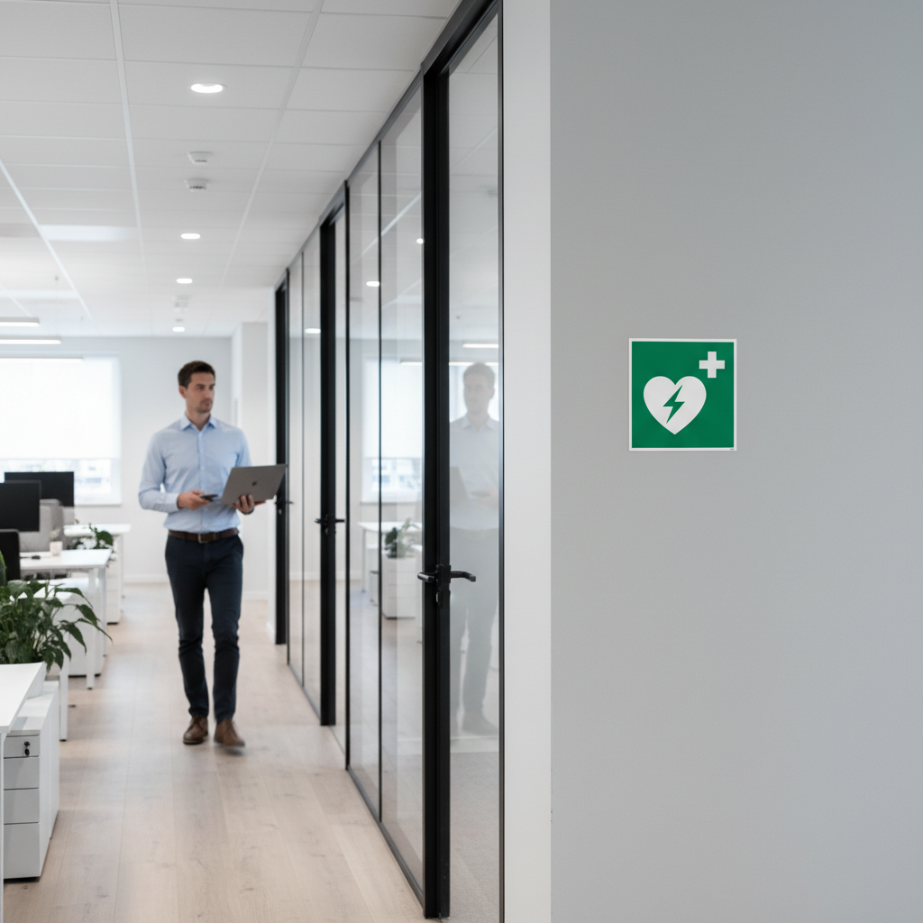 Hjertestarter skilt ISO E010 - Billede 3