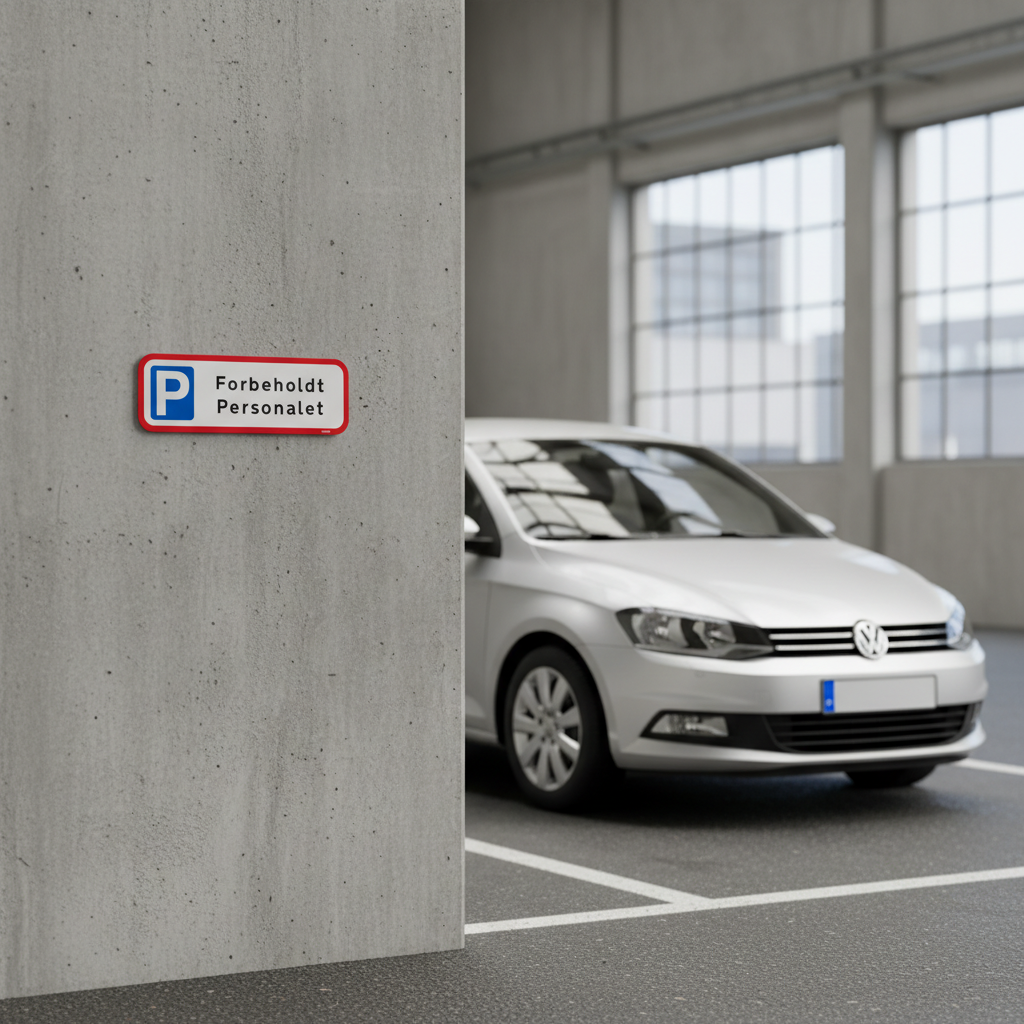 P forbeholdt personalet skilt - Billede 2