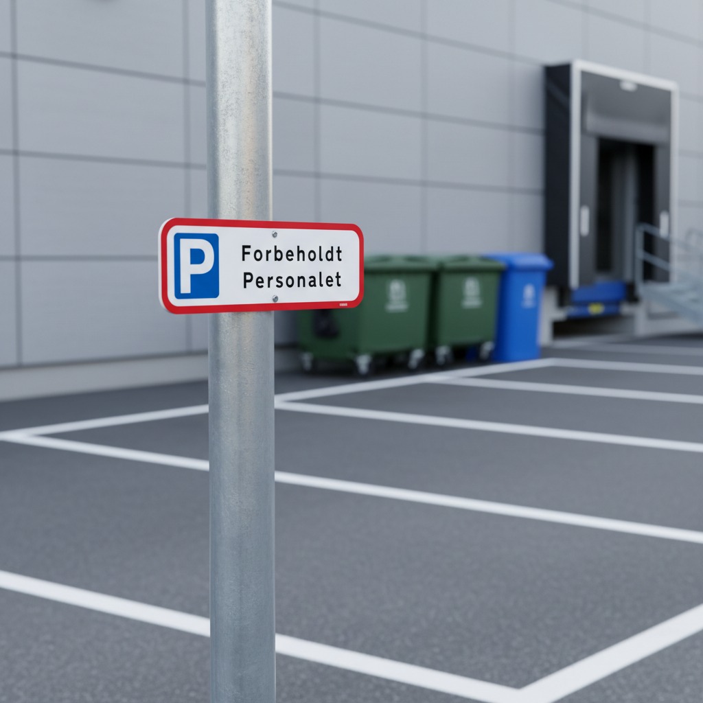 P forbeholdt personalet skilt - Billede 3