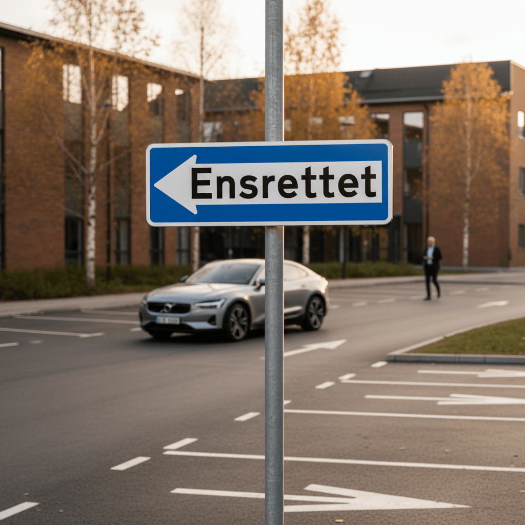 E19,1 - Ensrettet færdsel mod venstre skilt - Billede 2