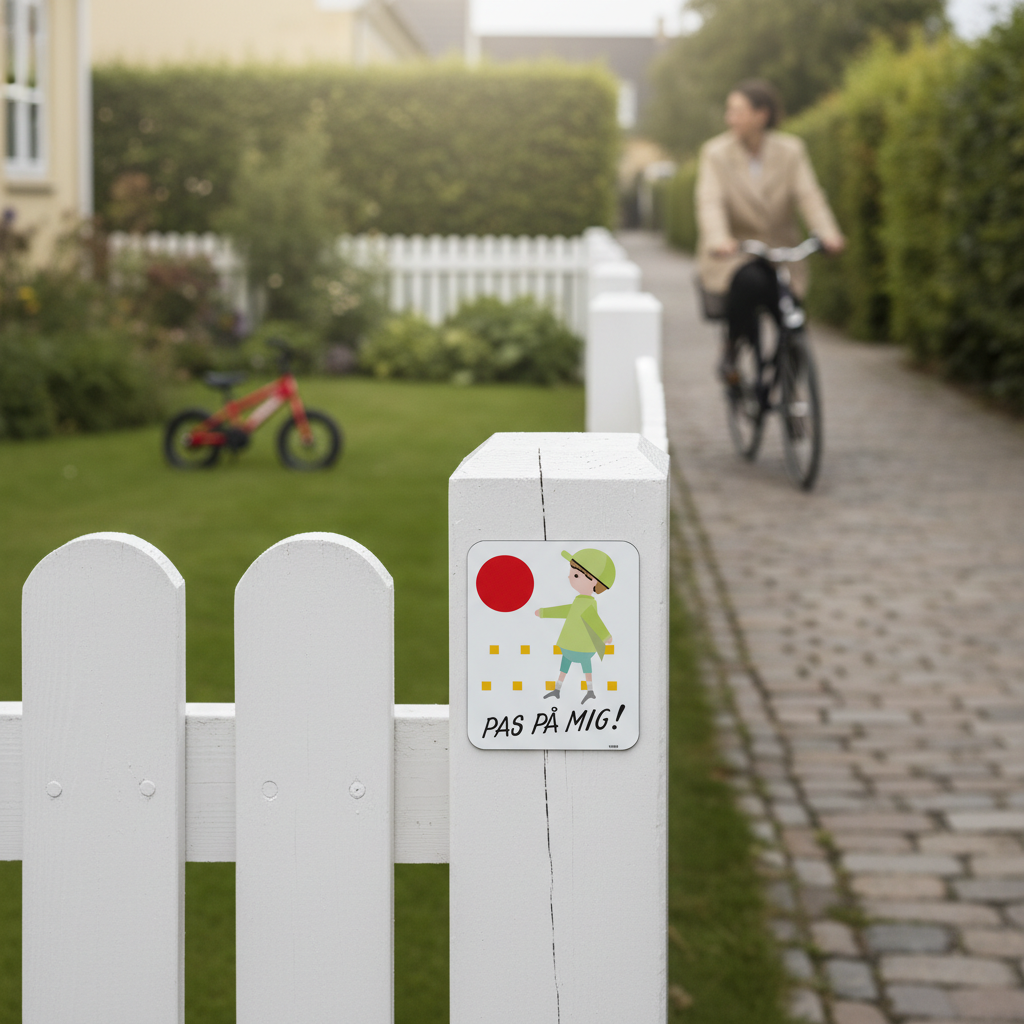 Pas På Mig! Dreng med bold - Legende Børn Modern Retro Skilt - Billede 5