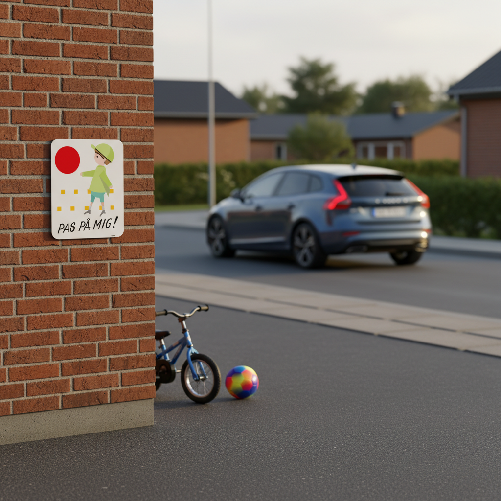 Pas På Mig! Dreng med bold - Legende Børn Modern Retro Skilt - Billede 4