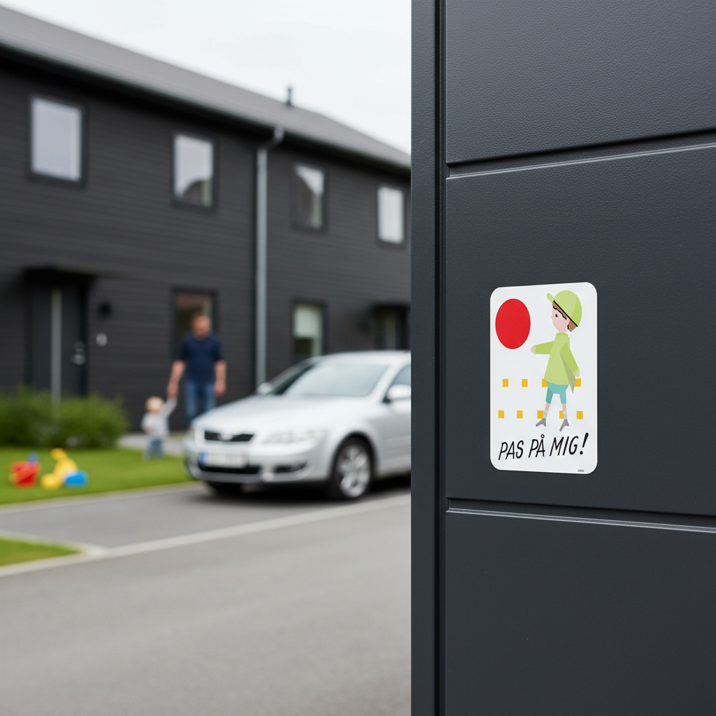 Pas På Mig! Dreng med bold - Legende Børn Modern Retro Skilt - Billede 3