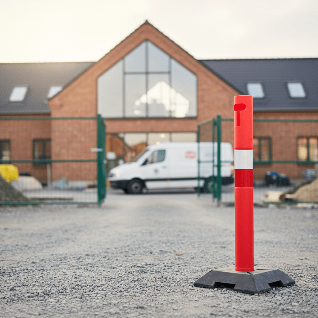 Afspærringscylinder med fod, 100 cm høj - Billede 3