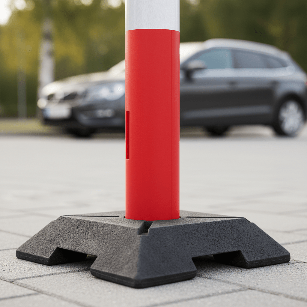 Afspærringscylinder med fod, 100 cm høj - Billede 2