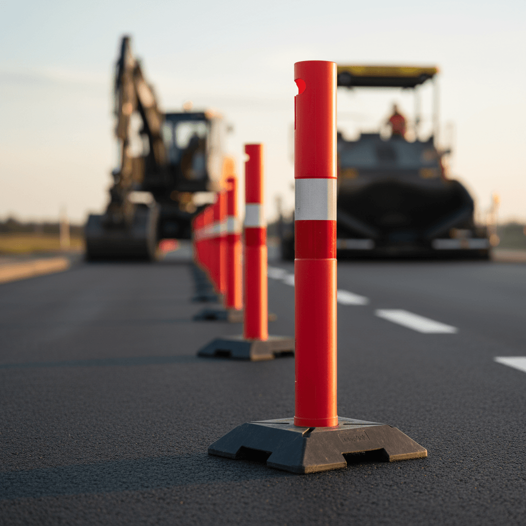 Afspærringscylinder med fod, 100 cm høj - Billede 4