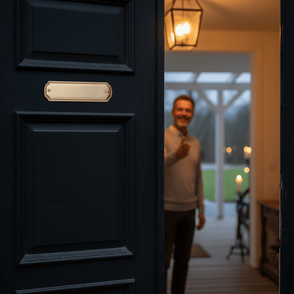 Dørskilt Messing Amalie - Billede 2