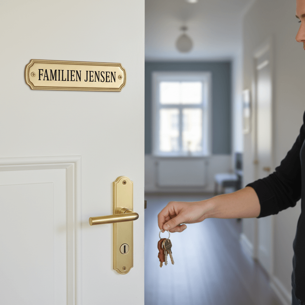 Dørskilt Messing Amalie - Billede 3