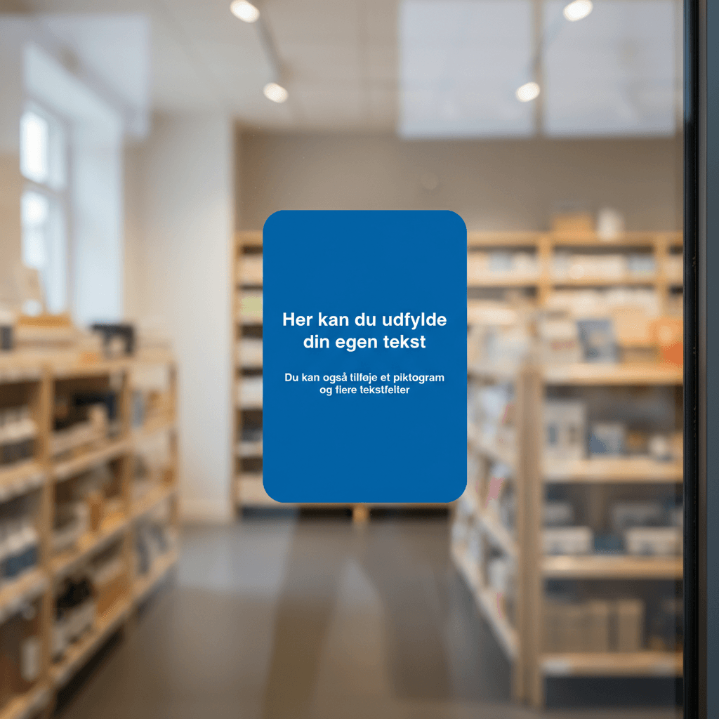 Blåt skilt - A format - Billede 2