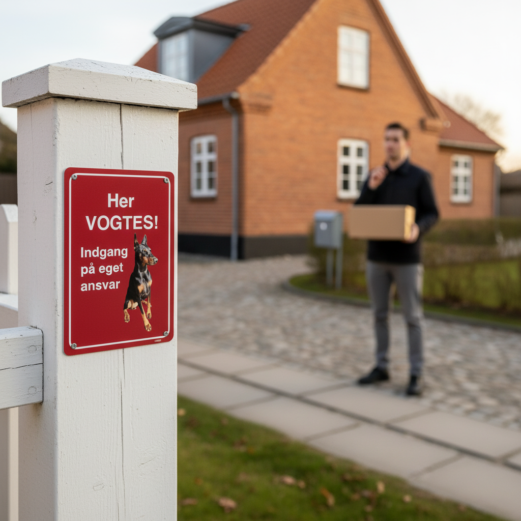 Her vogtes! Dobermann Hundeskilt - Billede 2