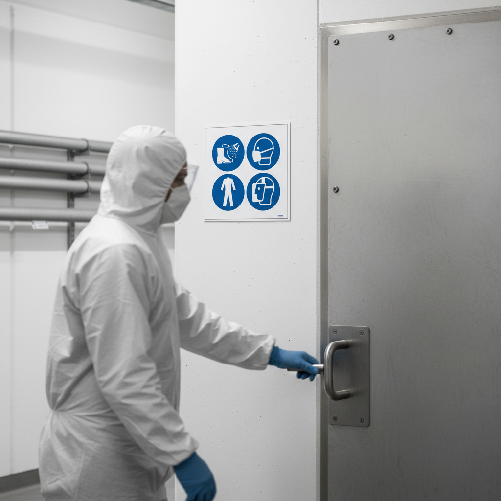 Kemisk sikkerhedsudstyr Byggeplads skilt - Billede 4