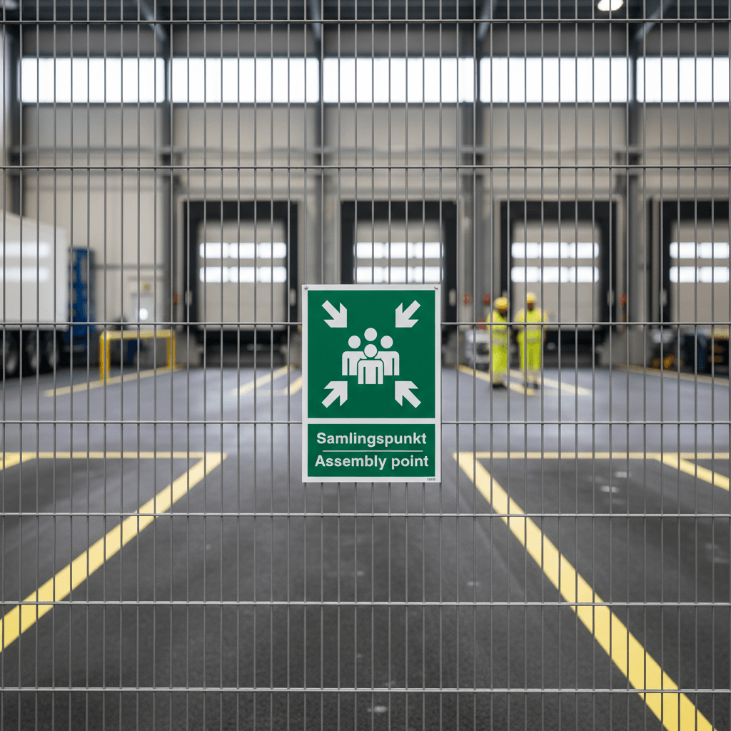 Samlingspunkt Assembly point skilt - Billede 3