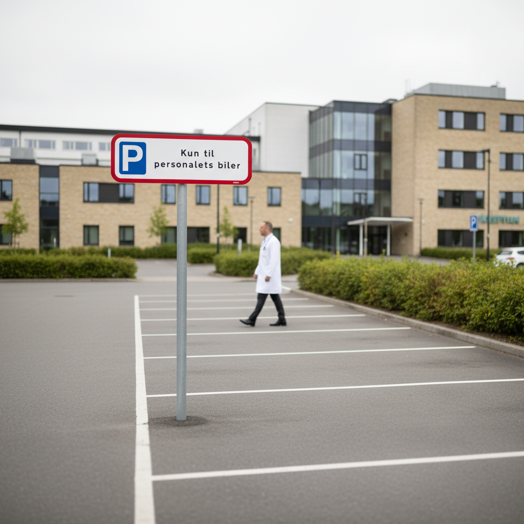 Kun til personalets biler m P skilt - Billede 2