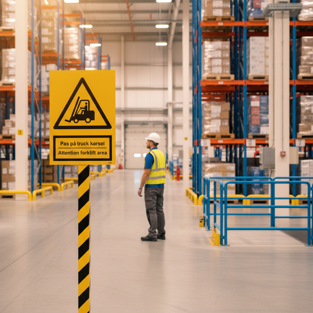 Pas på truck kørsel Attention forklift area skilt - Billede 4
