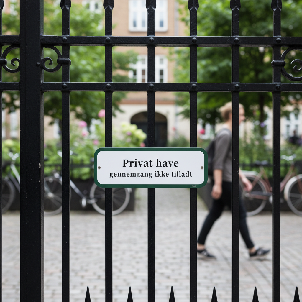 Privat Have Gennemgang ikke tilladt skilt - Billede 2