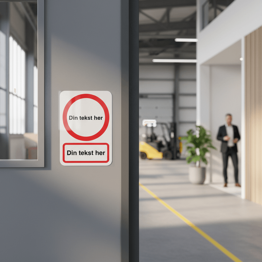 Design selv skilt med rød cirkel - Billede 4