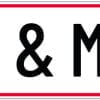 Nummerplade med Mr & Mrs