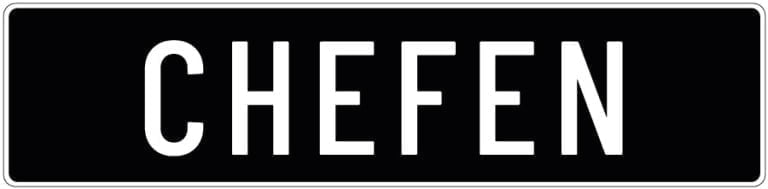 Indføre gaffel Creek Nummerplade skilt med navn - sort - E-skilte