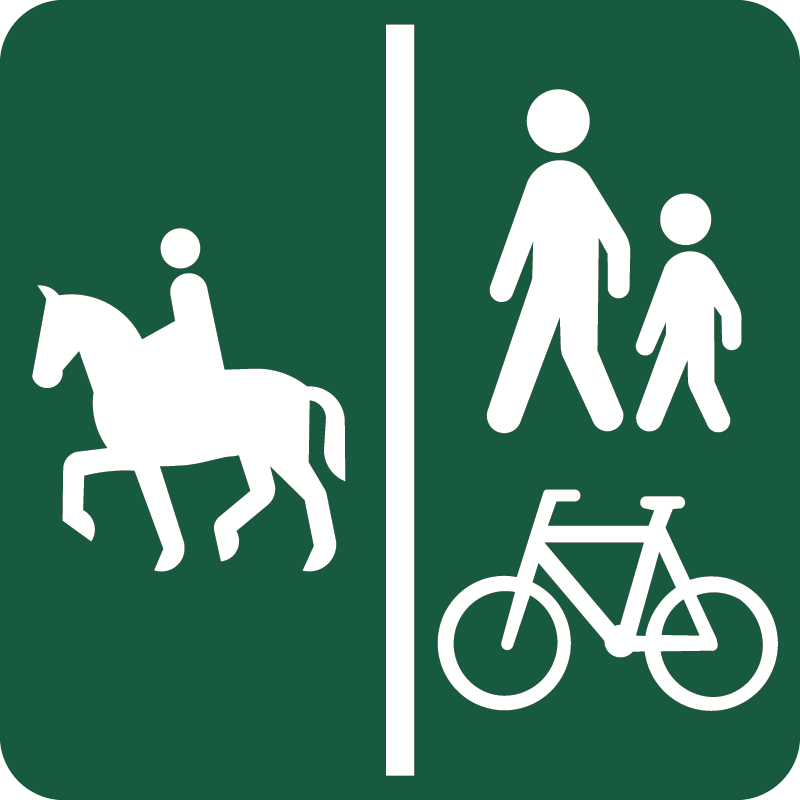 nsan14 - Ridesti-Gang- og cykelsti Ridesti og Gang- og cykelsti Naturstyrelsens skilt