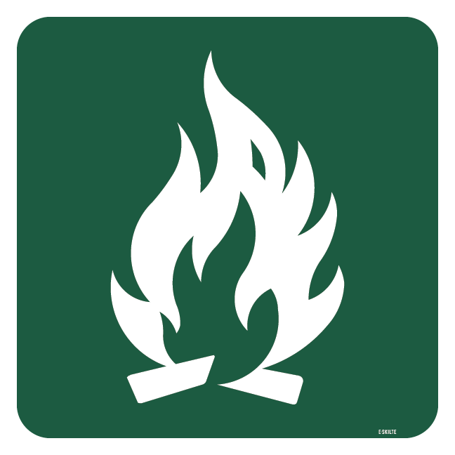 Bålplads skilt - Naturstyrelsen