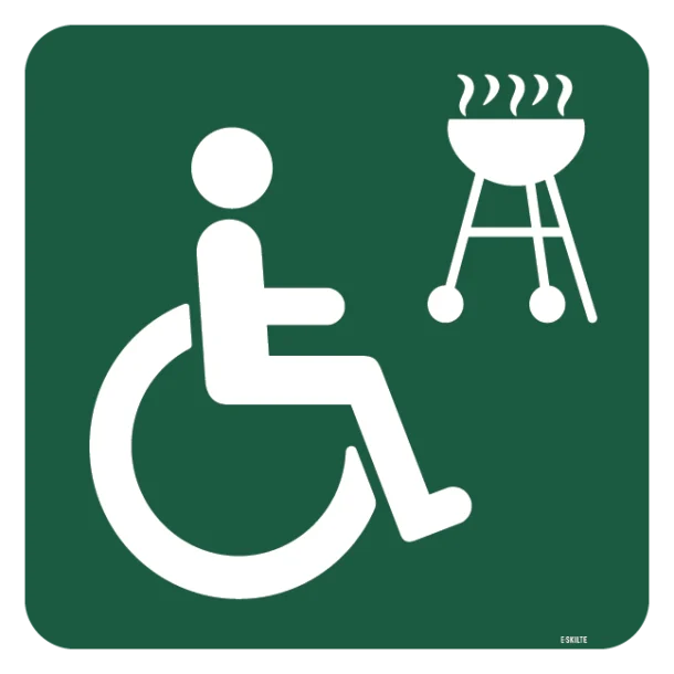 Handicapgrill skilt - Naturstyrelsen