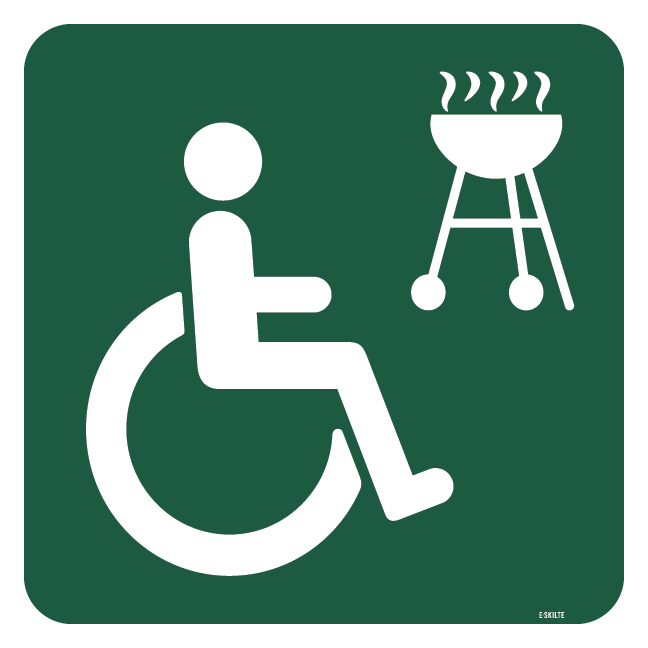 Handicapgrill skilt - Naturstyrelsen
