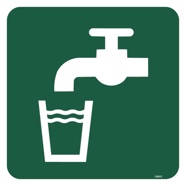 Drikkevand skilt - Naturstyrelsen