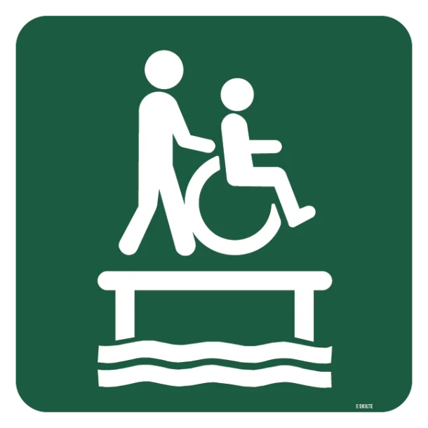 Kørestolsegnet platform skilt - Naturstyrelsen