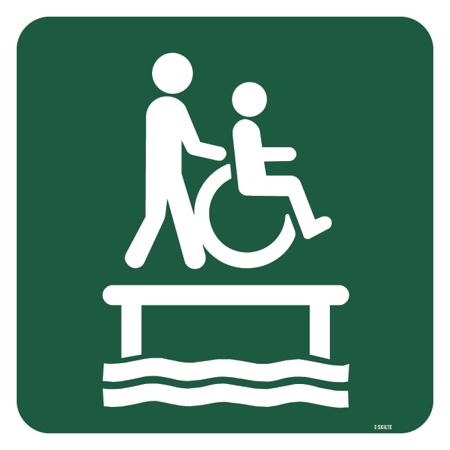 Kørestolsegnet platform skilt - Naturstyrelsen